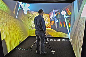 3D cave rückprojektionsscheiben