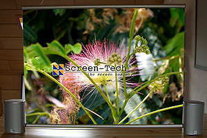 tela de projeção de alta resolução acrílico vidro traseiro, HD, 4K 3D passiva